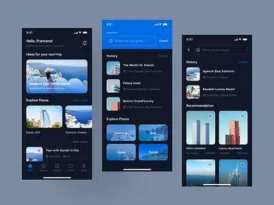 Traveline - Travel and Lifestyle App UI Kit apartment attraction branding dark design healing holiday hotel ios design mobile staycation tourist travel ui ui kit ui8 uidesign uikit ux villa