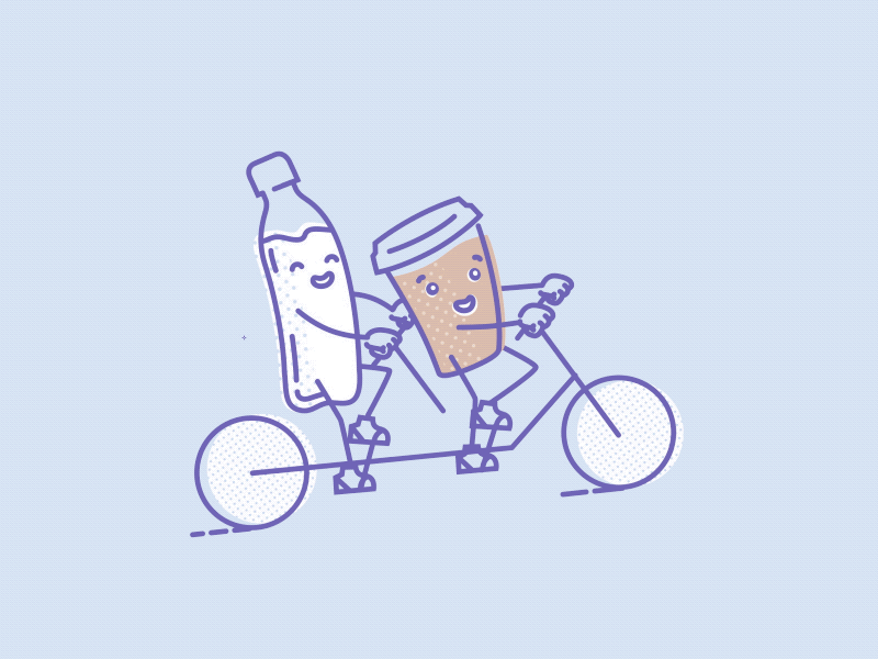 Tandem cycling 2d after effects animation bike character cycling loop tandem cycling