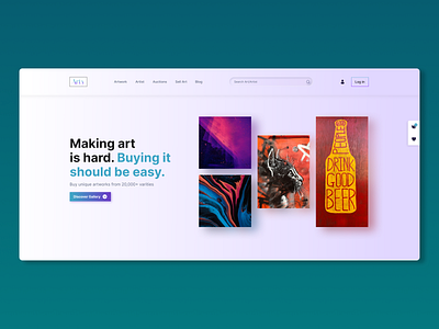 Ui/Ux design of Artwork Selling marketplace design graphic design ui ui design uiux user interface
