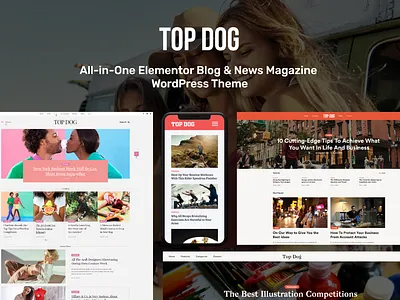 Top Dog - All-in-One Elementor Blog & Magazine WordPress Theme blog design illustration logo web design webdesign wordpress wordpress design wordpress theme wordpress themes