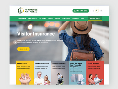 Design Insurance company design graphic ui logo ui ux website