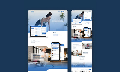 Landing page for Atlas HEALTH app design branding design icon icons illustration logo ui ux vector web design