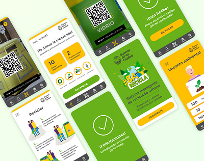 BA Recicla App concept app design graphic design ui ux vector