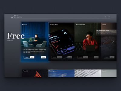 Astex education landing page ui ux web design