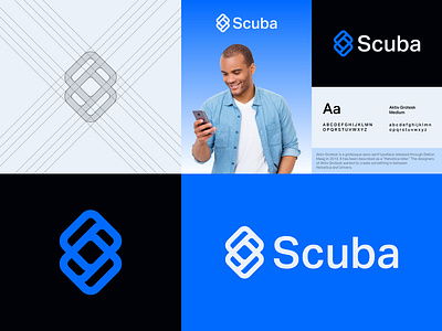 Scuba - Logo Design Concept ai brand identity branding concept crypto cube design designer portfolio finance fintech futuristic logo logo designer minimal modern money monogram saas tech web 3