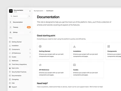 Webpixels : Modern Docs Homepage bootstrap docs documentation get started help center homepage layout template user experience