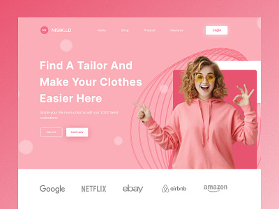 Fashion Landing page animation branding design illustration landing page ui visual design web design website design