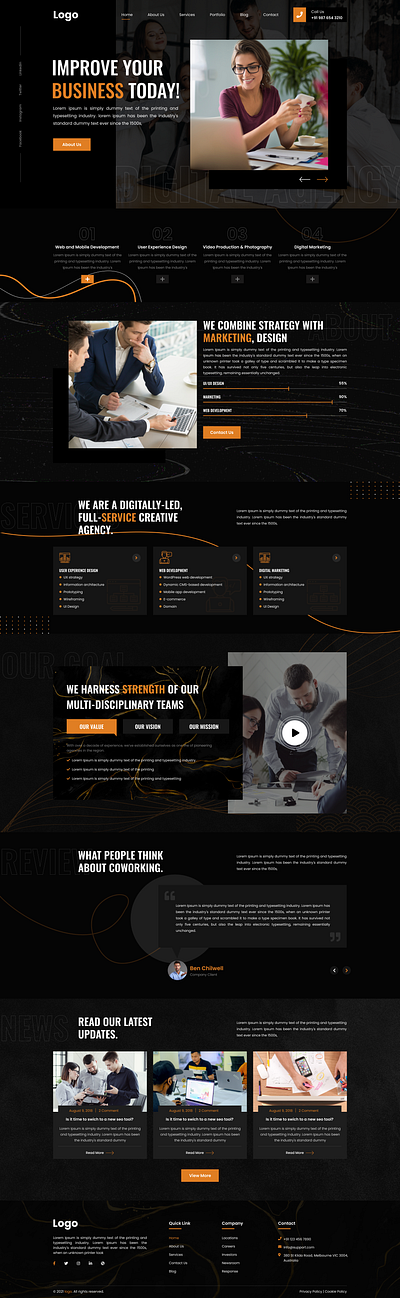 Digital Marketing Template ui