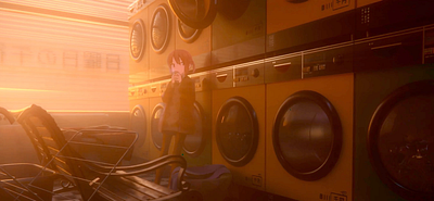 Anime Laundromat 3d anime art b3d blender blender3d design illustration