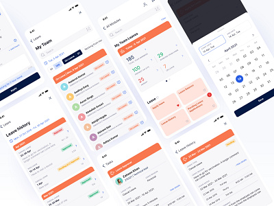 HRMS App - Leave Module. b2b hr app hrms human resources leave module manish dhiman manishdhiman mobileapp paas peoplestrong product saas super app superapp ui ux