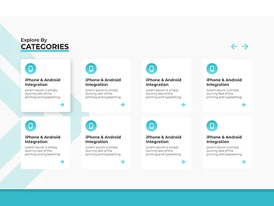 Categories Section design ui ux xd