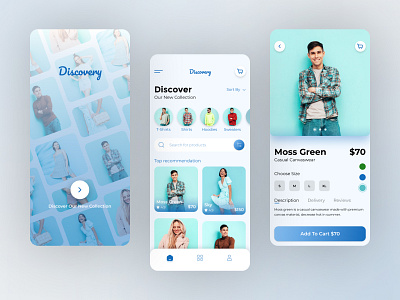 Discovery - Fashion Mobile App app bags design fashion hoodies mobile shirt shoes shorts sweaters tshirt ui ux