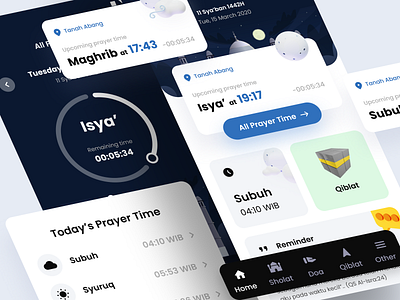 Smart Prayer Apps android apps clean design home layout mobile modern moslem muslim perspective pray prayer professional screen sholat ui ux