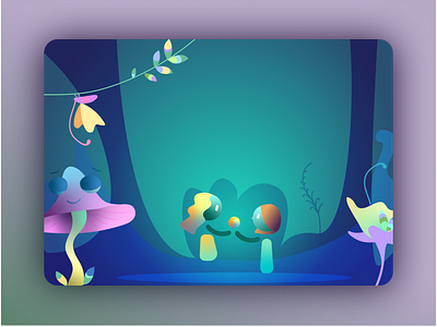 Rosemary garden animation children ethereal garden illustration mind mushroom