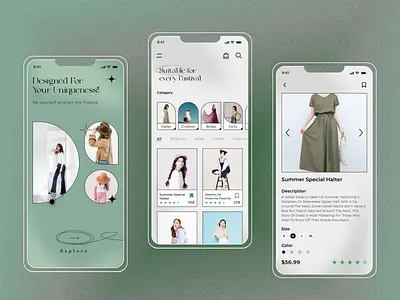 UI design for an e-commerce clothing app clothing clothing app mobile typography ui user interface ux