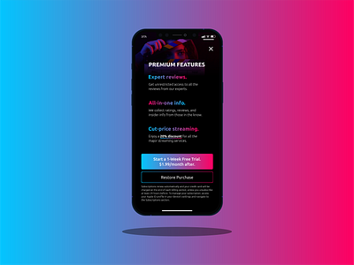NextOn - App Paywall Screen adobe xd graphic design illustration illustrator interaction design photoshop product design ui user interface ux