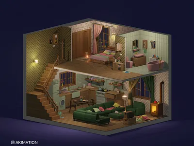 My dream home 3d 3dart 3dartist 3dartwork 3dmodel 3dmodeling 3drender art artwork blender c4d cinema4d decoration design home home decoration homedecor homedesign isometric lowpolyart