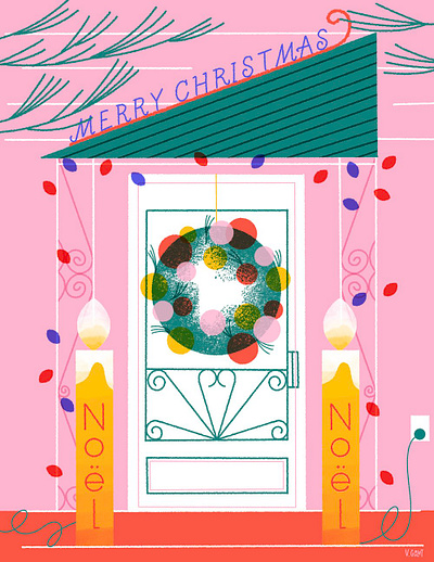 Christmas Card Illustration greeting card