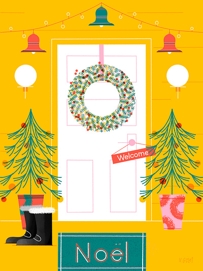 Christmas Card Illustration greeting card
