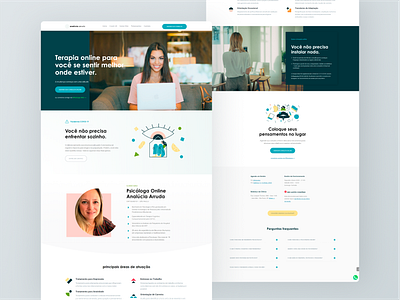 Psychotherapist Landing Page Website doctor website figma interface design landing page ui mental health website psychotherapist website psychotherapy website design therapy website ui ui website webdesign website design