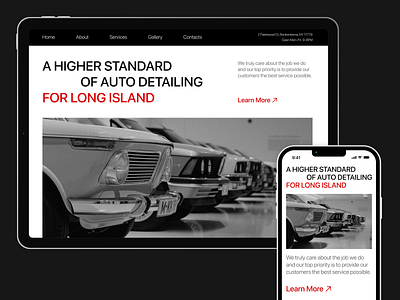 Auto detailing | Main Screen concept dailyui design figma ui