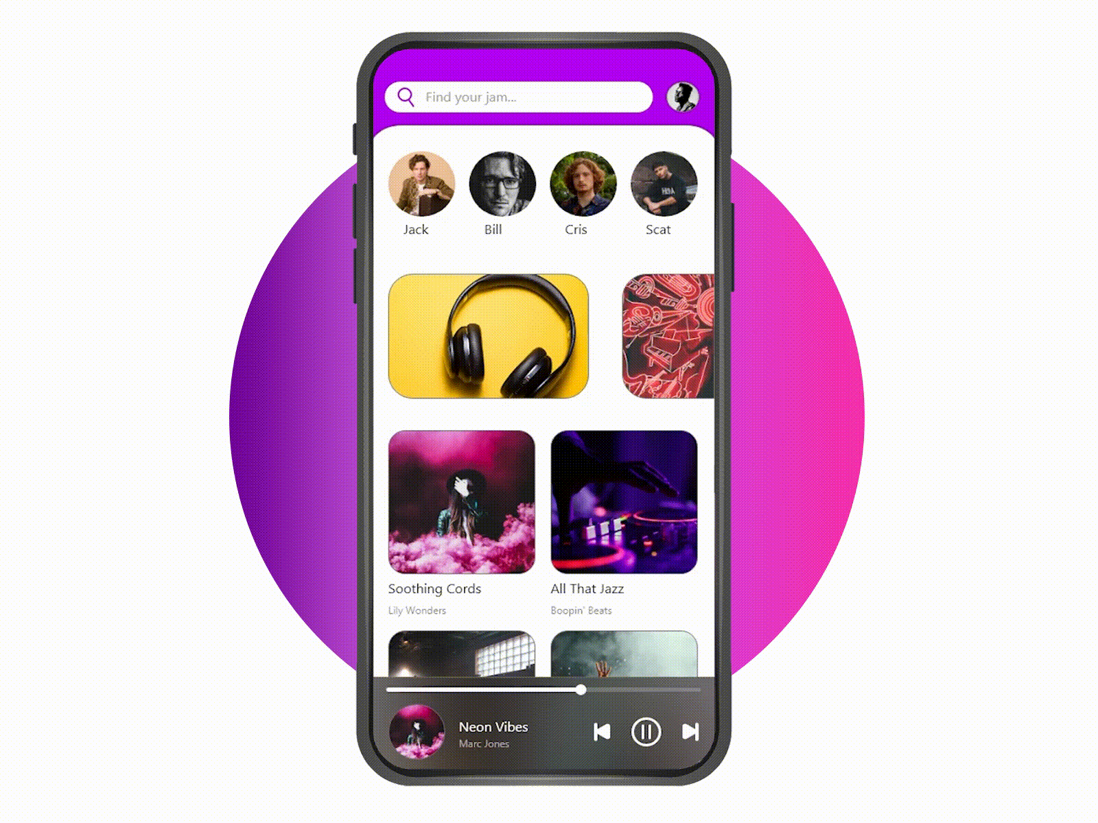 Sound app app graphic design landing page mobile app music sound spotify ui ux