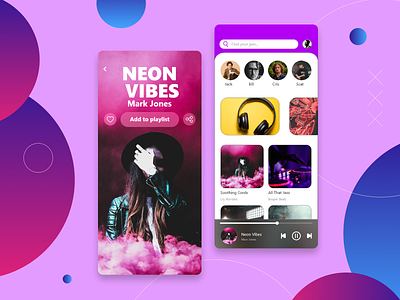 Sound app app graphic design landing page mobile app music sound spotify ui
