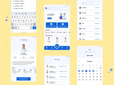 Hospital UI Kit app design graphic design hospital hospital app landing page mobile app ui ui kit ux