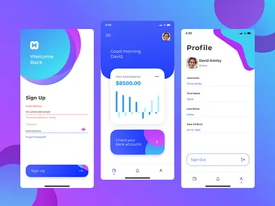 Financial App app bank bank app design financial financial app graphic design landing page mobile app ui ux