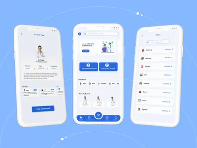 Hospital App app design doctor doctor app graphic design hospital hospital app landing page mobile app ui ux