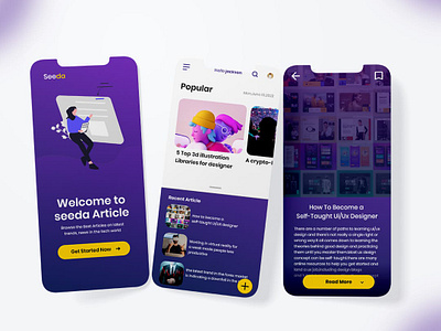ARTICLE APP UI by Emma_king on Dribbble