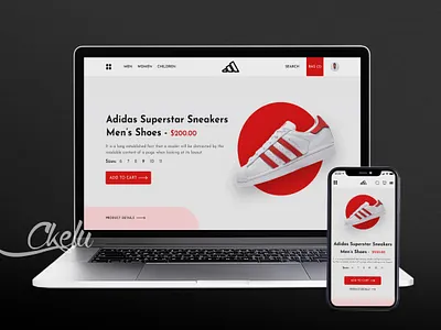 Footwear product page designs for web and mobile figma product design ui design ux design
