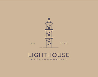 line art Lighthouse logo vector illustration design brand identity branding business card design design graphic design icon illustration interior design logo lighhouse line art logo logo minimal modern simple social media kit symbol vector