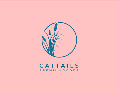 Cattails grass logo vector illustration design adventure logo design badge brand identity branding business card design design graphic design illustration logo logo identity minimal modern nature logo design simple social media kit design typha vector