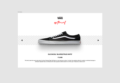 Vans Shoes Website Design 3d animation app branding design graphic design illustration logo motion graphics typography ui ux vector