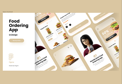 Food ordering App 3d animation app branding design graphic design illustration logo motion graphics typography ui ux vector