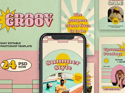 Groov Instagram Template psd