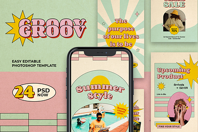 Groov Instagram Template psd