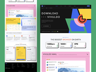 VIVULDO Landing Page Exploration blue branding clean design figma fun green home page illustration landing page line logo pattern pop style ui ui design ux website yellow