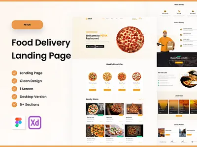Petuk - Petuk is a responsive Restaurant Business HTML template. 3d bootstrap branding creative desi design e commerce fastfood figma food delivery food web graphic design html5 illustration landing page petuk pizza restaurant business ui website