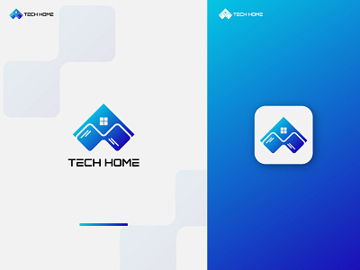 Tech Home | Technology Virtual Security Wallet Logo blue branding creative crypto cyber gradient home logo identity logo inspirations minimal portfolio security tech technology token vector virtual vr box wallet window