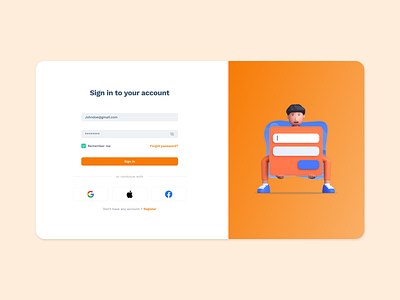 Sign in / log in popup account ui authentication page authentication ui log in ui login page login ui sign in page sign in ui