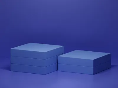 3D Blue Podium 3d creativemarket design graphic design mockup pedestel podium ui ux