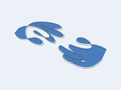 Line Illustration: Helping Hand brand design brand designer design designer graphic design hand illustration helping hands illustration illustrator line art line illustration