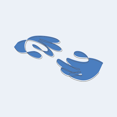Line Illustration: Helping Hand brand design brand designer design designer graphic design hand illustration helping hands illustration illustrator line art line illustration