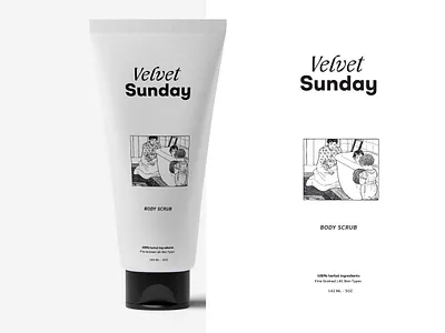 Velvet Sunday Packaging brand brand logo branding design graphic design logo logo design minimal design packaging packaging design product design ui ux vector
