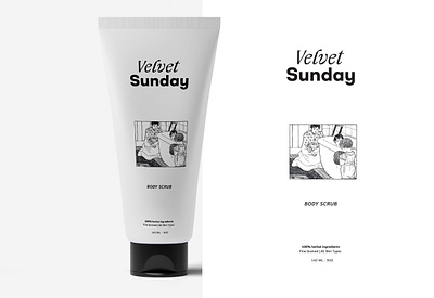 Velvet Sunday Packaging brand brand logo branding design graphic design logo logo design minimal design packaging packaging design product design ui ux vector