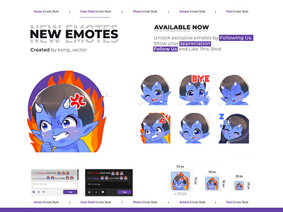 Demon Vibes Expressive Twitch Emotes 🔥👹 cartoon chibi chibi emote cute emote design devil emoji emote emotes illustration kawaii emote twitch twitchemote twitchemotes