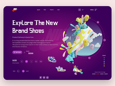 Nike Landing Page design fashion fashion landing page graphic design grow your business landing page nike landing page ui