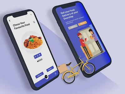 Food shop app design ui